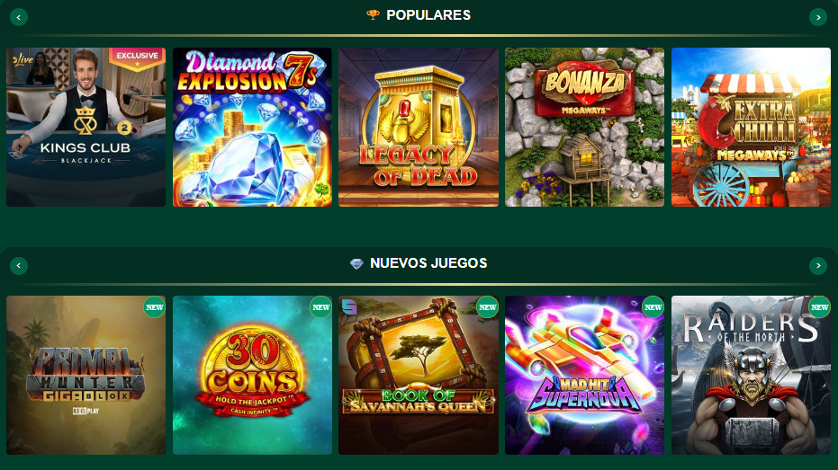 oferta de juegos