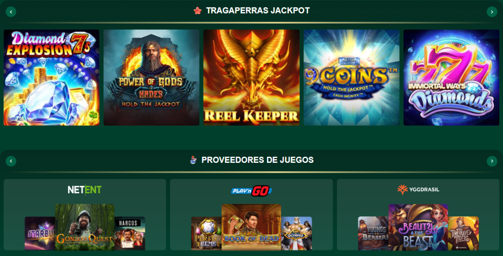 oferta de juegos y bonos