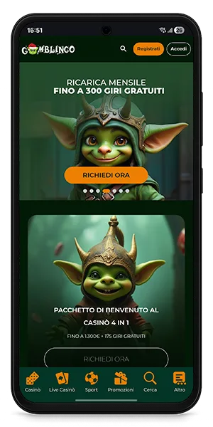 Wichtigste Merkmale des Gomblingo Bonus